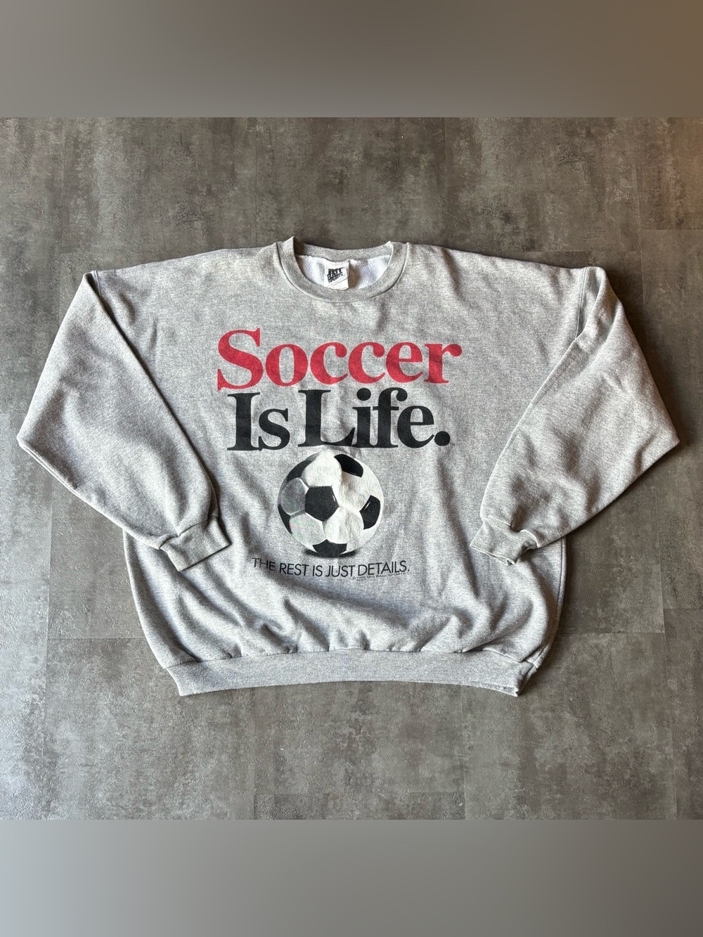 Vintage Big Ball Sports Soccer is Life Crewneck Sweatshirt Mens XL 1992